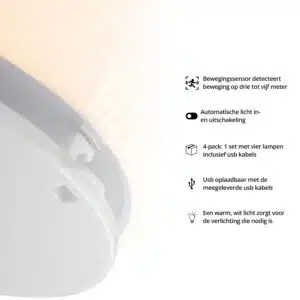FlinQ Indoor Motion Lights 4-pack - Afbeelding 3