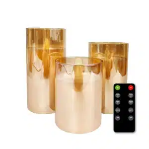 FlinQ Smoked Glass Kaarsenset - Afbeelding 1