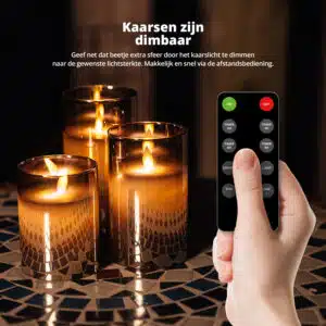 FlinQ Smoked Glass Kaarsenset - Afbeelding 5