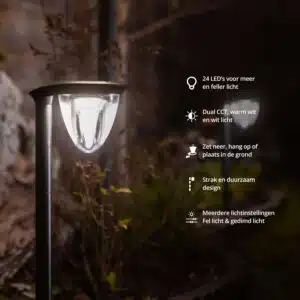 FlinQ Solar Garden Light Juno 2-pack - Afbeelding 3