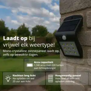 FlinQ Solar Wandlamp Geisha - Afbeelding 4