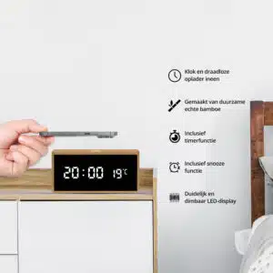 FlinQ Wireless QI Clock - Afbeelding 3