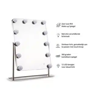 Tweedekans FlinQ Design Hollywood LED Make-up Spiegel - Afbeelding 2