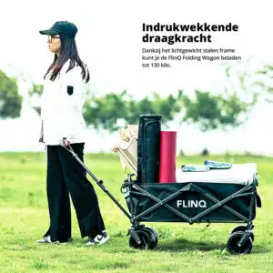 FlinQ Opvouwbare Bolderkar 130 KG - Afbeelding 4