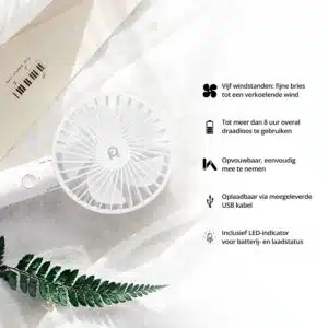 FlinQ Draadloze Draagbare Ventilator - Afbeelding 3
