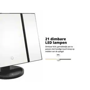 FlinQ Make Up Spiegel Met Licht - Afbeelding 7