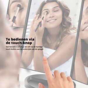 FlinQ Make Up Spiegel Met Licht - Afbeelding 8