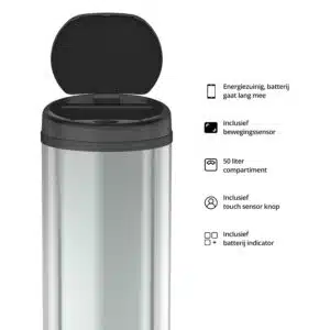 Tweedekans FlinQ Sensor Prullenbak Peak 50L - Afbeelding 3