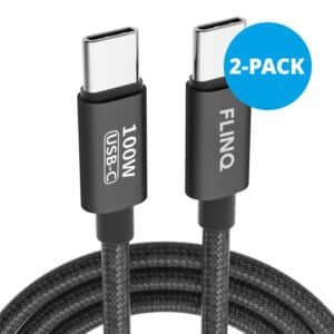 FlinQ 100W Fast Charging USB C Cable 2-pack - Afbeelding 1