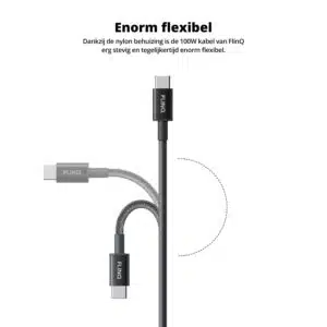 FlinQ 100W Fast Charging USB C Cable 2-pack - Image 9