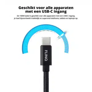 FlinQ 100W Fast Charging USB C Cable 2-pack - Image 5