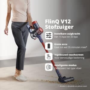 FlinQ V12 PRO Draadloze Steelstofzuiger - Afbeelding 2