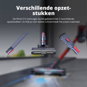 FlinQ V12 PRO Draadloze Steelstofzuiger - Afbeelding 6