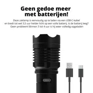 FlinQ Rechargeable LED Flashlight - Afbeelding 5