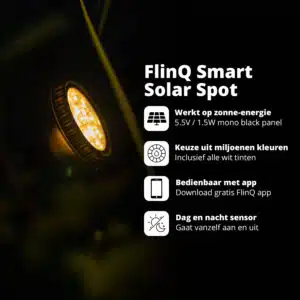 FlinQ Smart Outdoor Solar Spot - Afbeelding 2