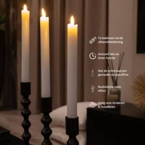 FlinQ LED Taper Candles 6-pack - Afbeelding 3