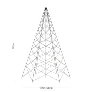 FlinQ Smart Outdoor Christmass Tree Luminus 1200 LED - Afbeelding 2