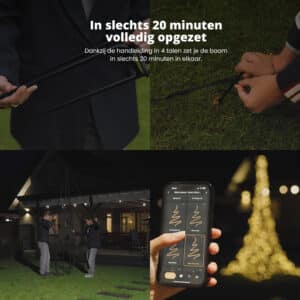 FlinQ Smart Outdoor Christmass Tree Luminus 1200 LED - Afbeelding 12