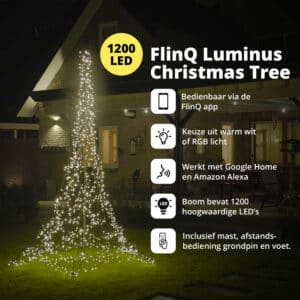 FlinQ Smart Outdoor Christmass Tree Luminus 1200 LED - Afbeelding 3