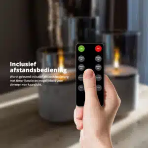 FlinQ LED Stone Look Glass Candles - Afbeelding 5