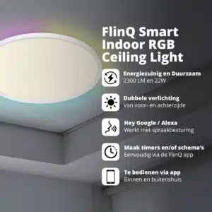 FlinQ Smart Indoor RGB Ceiling Light - Afbeelding 3