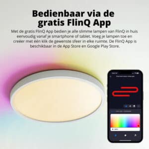 FlinQ Smart Indoor RGB Ceiling Light - Afbeelding 8