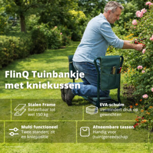 FlinQ Garden Kneeler Seat with Tool Pouch - Afbeelding 2