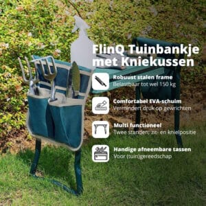 FlinQ Garden Kneeler Seat with Tool Pouch - Afbeelding 2