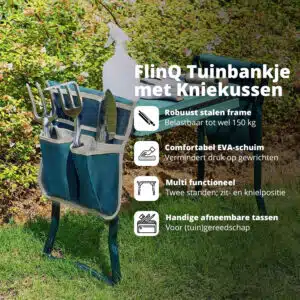 FlinQ Garden Kneeler Seat with Tool Pouch - Afbeelding 2