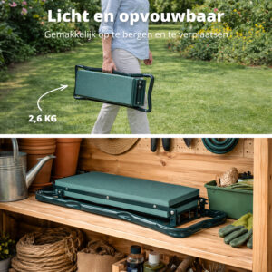 FlinQ Garden Kneeler Seat with Tool Pouch - Afbeelding 5