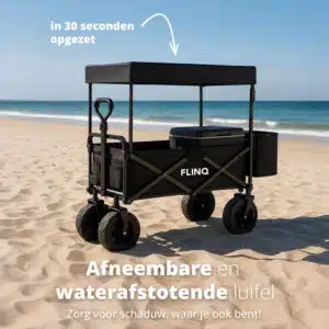 FlinQ Folding Wagon 130KG - Deluxe Edition - Afbeelding 2