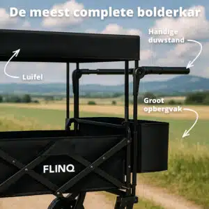 FlinQ Folding Wagon 130KG - Deluxe Edition - Afbeelding 3