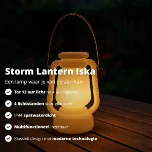 FlinQ Rechargeable Storm Lantern Iska - Afbeelding 2