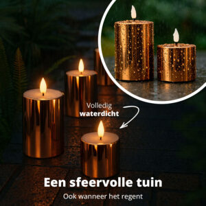 FlinQ Rechargeable LED Outdoor Candles with Moving Flame - Image 3