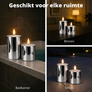 FlinQ Rechargeable LED Outdoor Candles with Moving Flame - Image 5