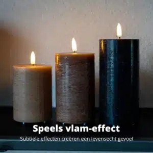 FlinQ LED Rechargeable Pilar Candles - Afbeelding 3