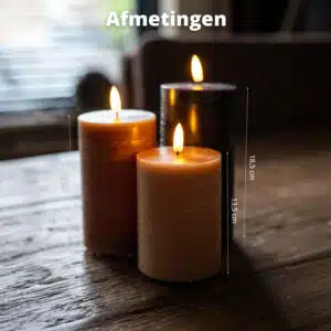 FlinQ LED Rechargeable Pilar Candles - Afbeelding 7