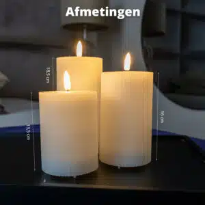 FlinQ LED Rechargeable Ribbed Candles - Afbeelding 7