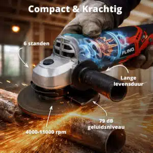 FlinQ Angle Grinder 125 mm 20V - Afbeelding 3