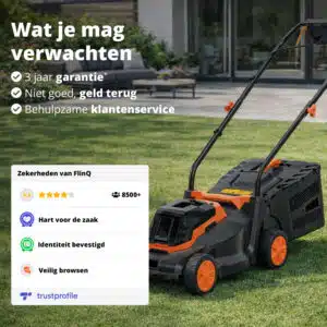 FlinQ Brushed Lawn Mover 20V - Afbeelding 11
