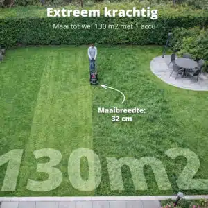 FlinQ Brushed Lawn Mover 20V - Afbeelding 5