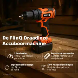 FlinQ Cordless Drill 20V - Afbeelding 2