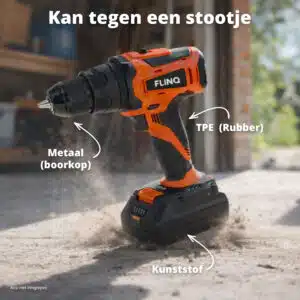 FlinQ Draadloze Accuboormachine 20V - Afbeelding 7
