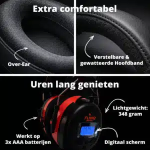 FlinQ  DAB+ / FM radio Earmuff - Afbeelding 4