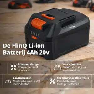 FlinQ Li-ion Battery 4Ah 20V - Afbeelding 2
