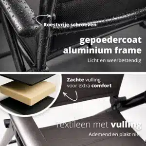 FlinQ Luma Verstelbare Aluminium Tuinstoelen - Afbeelding 6
