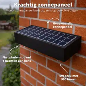 FlinQ Solar Wandlamp Brick - Afbeelding 4