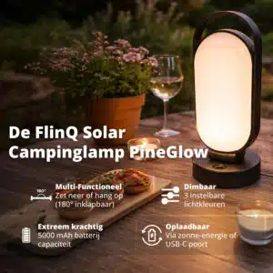 FlinQ Solar Camping Lantern PineGlow - Afbeelding 2