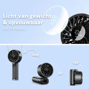 FlinQ Rechargeable Portable Fan - VoltAir - Afbeelding 5