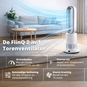 FlinQ Smart Indoor 2-in-1 ClimateTower - Afbeelding 2